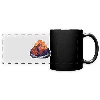 Bergwandern - Panorama-Tasse farbig - Schwarz - Vorne