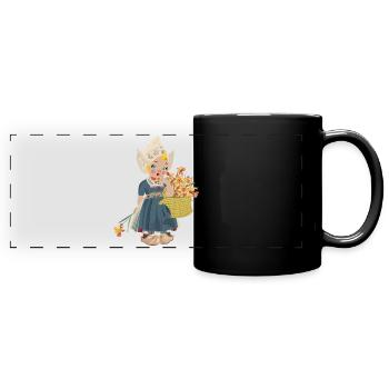 fille holland - Mug panoramique uni - noir - Devant