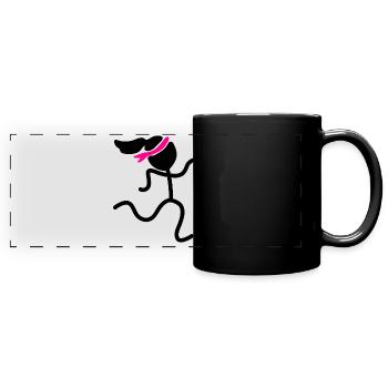Sport Race Running - Full Colour Panoramic Mug - black - Front