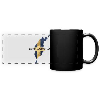 SCHWEDEN GOTLANDS LÄN - Panorama-Tasse farbig - Schwarz - Vorne