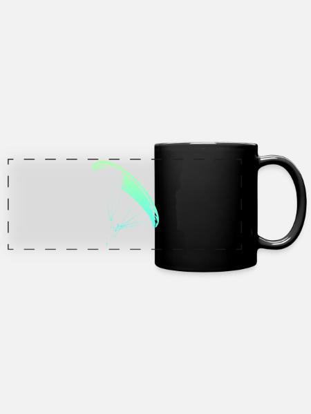 Gleitschirmflieger Nova CP - Panorama-Tasse farbig - Schwarz