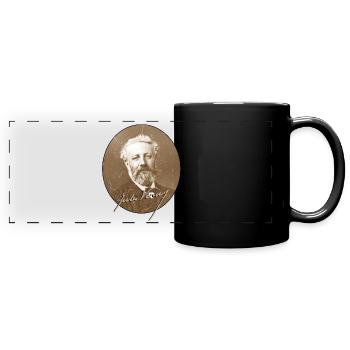 Science-fiction - Visionnaire Jules Verne Portrait 2 - Mug panoramique uni - noir - Devant
