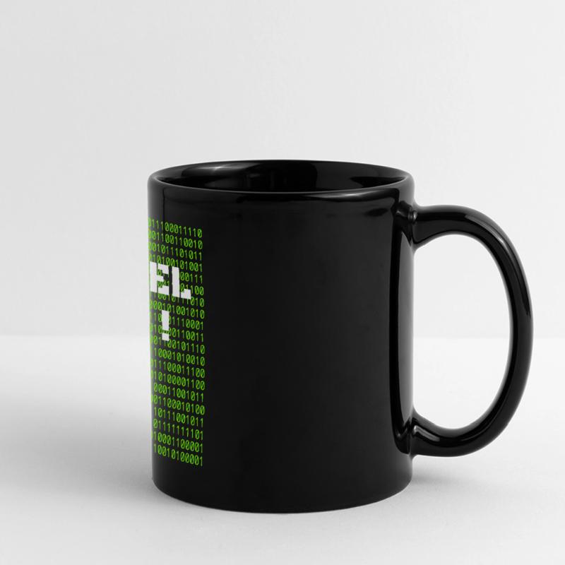 Level up and binary code Full Colour Panoramic Mug