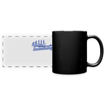 Evolution des Schwimmers der Schwimmerin - Panorama-Tasse farbig - Schwarz - Vorne