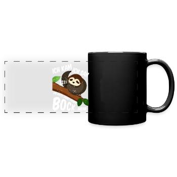 Ich kam ich sah und hatte direkt keinen Bock mehr - Panorama-Tasse farbig - Schwarz - Vorne