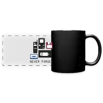 Ne jamais oublier shirt Nerd - Mug panoramique uni - noir - Devant