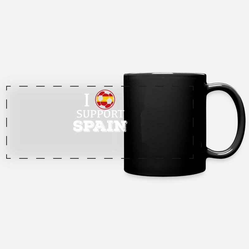 Fussball Spanien - Panorama-Tasse farbig - Schwarz