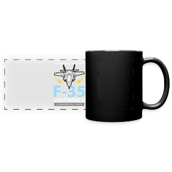 F-35 Lightning II Stealth Fighter Fighter - Full Colour Panoramic Mug - black - Front
