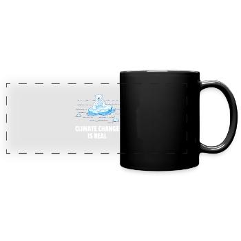 Changement climatique fonte des ours de glace réchauffement climatique - Mug panoramique uni - noir - Devant