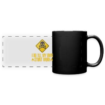 Cascadeur cascadeur bras cassé - Mug panoramique uni - noir - Devant