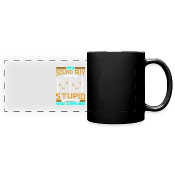 Sound engineer mixing console sound engineering sound engineer - Full Colour Panoramic Mug - black - Front