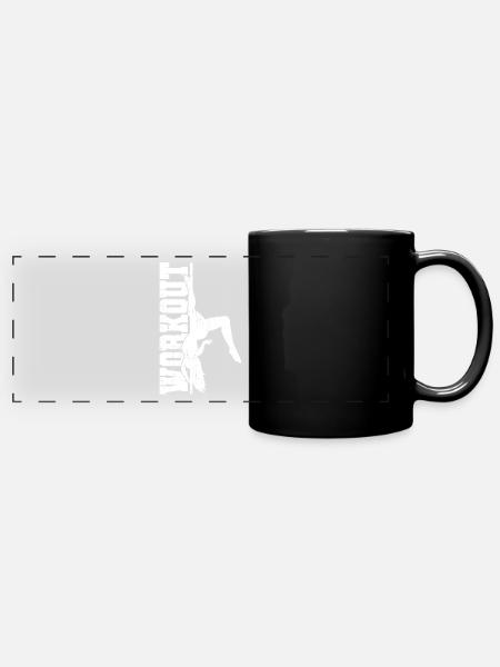 Pole Dance Workout Geschenk - Panorama-Tasse farbig - Schwarz