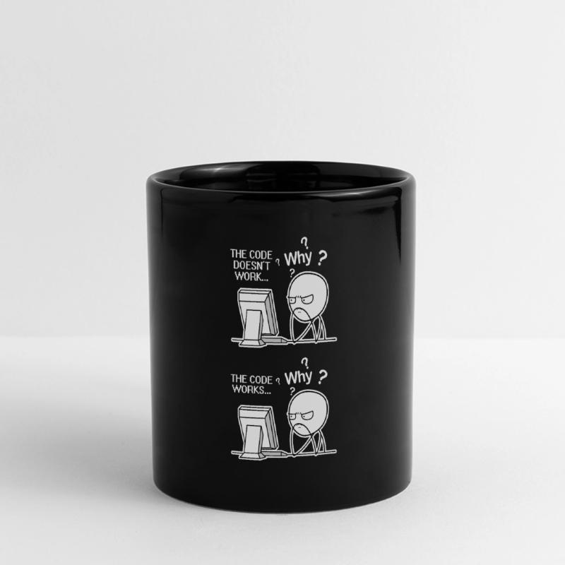 Der Code funktioniert nicht Coding Coder Geschenk Panorama-Tasse farbig