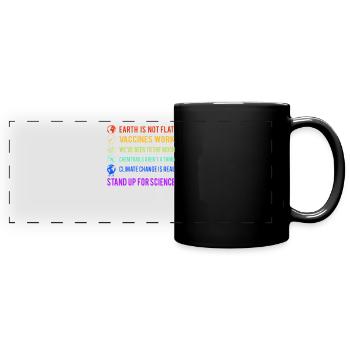 Défendez la science - Mug panoramique uni - noir - Devant