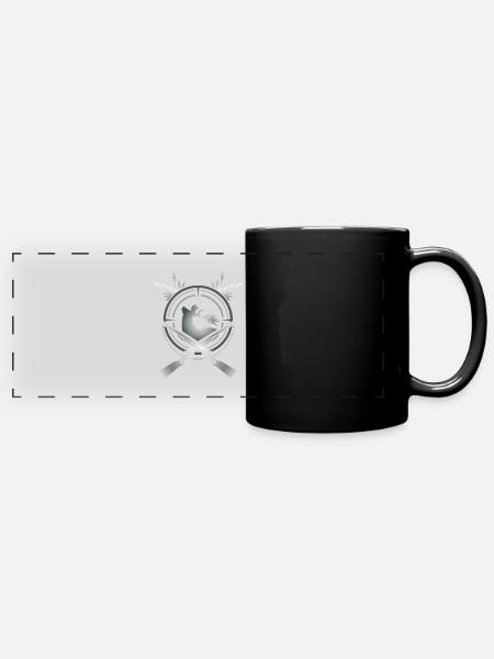 Rotwild Jäger - Panorama-Tasse farbig - Schwarz