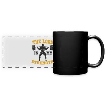 Fitness - Panorama-Tasse farbig - Schwarz - Vorne