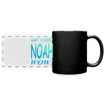 Noah first name birth name boy name gift idea - Full Colour Panoramic Mug - black - Front