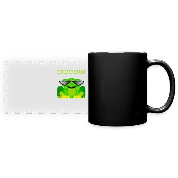 Yoga frog ohmmmm meditation programmer - Full Colour Panoramic Mug - black - Front