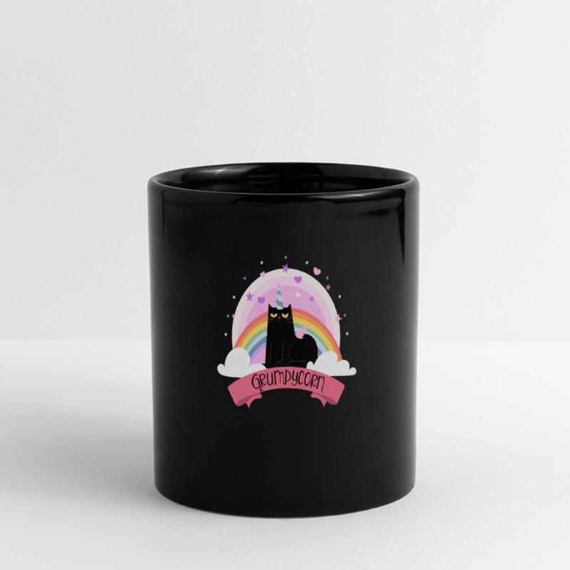 Grumpycorn Grumpy Einhorn Katze Panorama-Tasse farbig