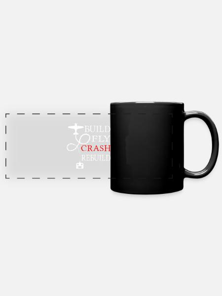 Modellflieger - Panorama-Tasse farbig - Schwarz