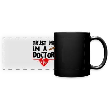Je suis médecin - Mug panoramique uni - noir - Devant