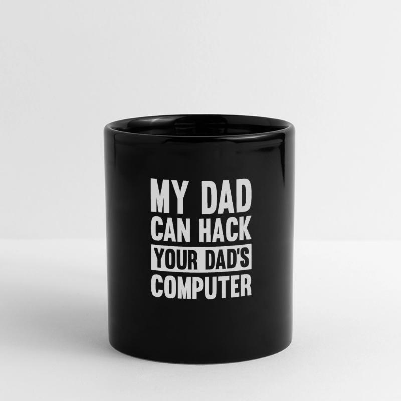 Hacker Hacking Code Computer papa Spruch Geschenk Panorama-Tasse farbig