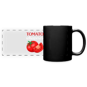 Tomato whisperer,Faming - Full Colour Panoramic Mug - black - Front