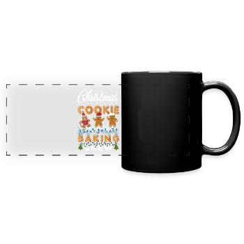 Christmas Lights Christmas Cookie Baking Crew - Full Colour Panoramic Mug - black - Front