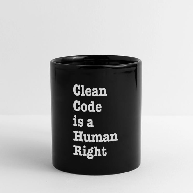 Clean Code is a Human Right - Funny Gift Programer Panorama-Tasse farbig