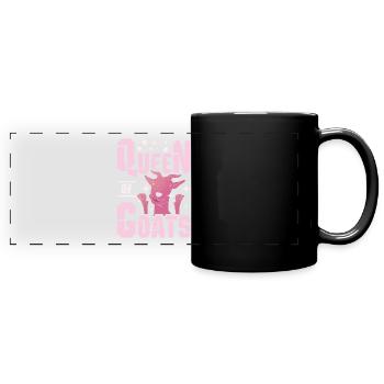 Goat Queen - Full Colour Panoramic Mug - black - Front