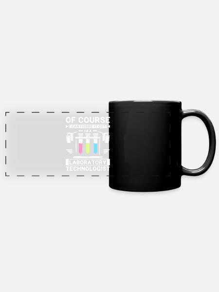 Funny laboratory technologist - Panorama-Tasse farbig - Schwarz
