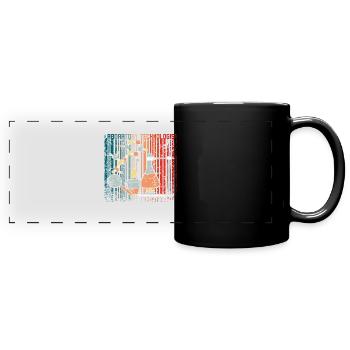 Retro Vintage laboratory technologist - Panorama-Tasse farbig - Schwarz - Vorne