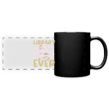Library best offive ever - Full Colour Panoramic Mug - black - Front