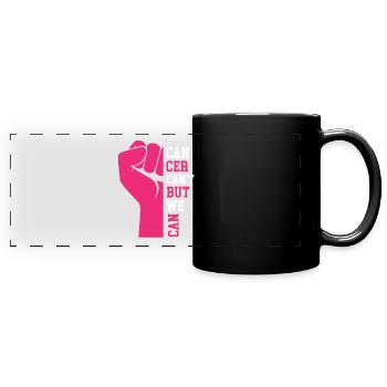 Brustkrebs Breast Cancer Brust Krebs Geschenk - Panorama-Tasse farbig - Schwarz - Vorne
