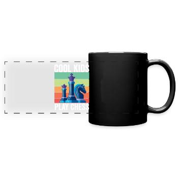 Chess Kids - Full Colour Panoramic Mug - black - Front