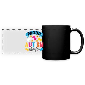 Autism Mother Daughter Son Autistic Parent Child - Full Colour Panoramic Mug - black - Front
