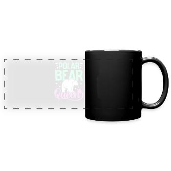 Polar bear queen - Panorama-Tasse farbig - Schwarz - Vorne