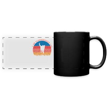 Schrodingers Katze box Lustige Wissenschaft Nerd - Panorama-Tasse farbig - Schwarz - Vorne