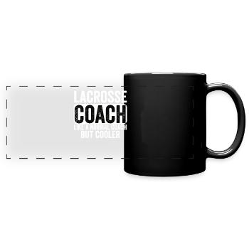 Lacrosse Trainer Experte Sport Spiel Coach - Panorama-Tasse farbig - Schwarz - Vorne