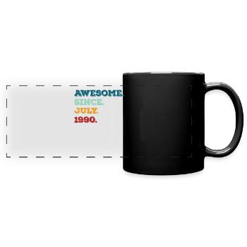 July 1990 - Birthday in July - Full Colour Panoramic Mug - black - Front