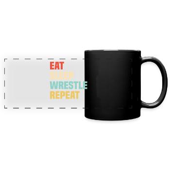 Lutte Lutte Cadeau de lutteur lutteur - Mug panoramique uni - noir - Devant