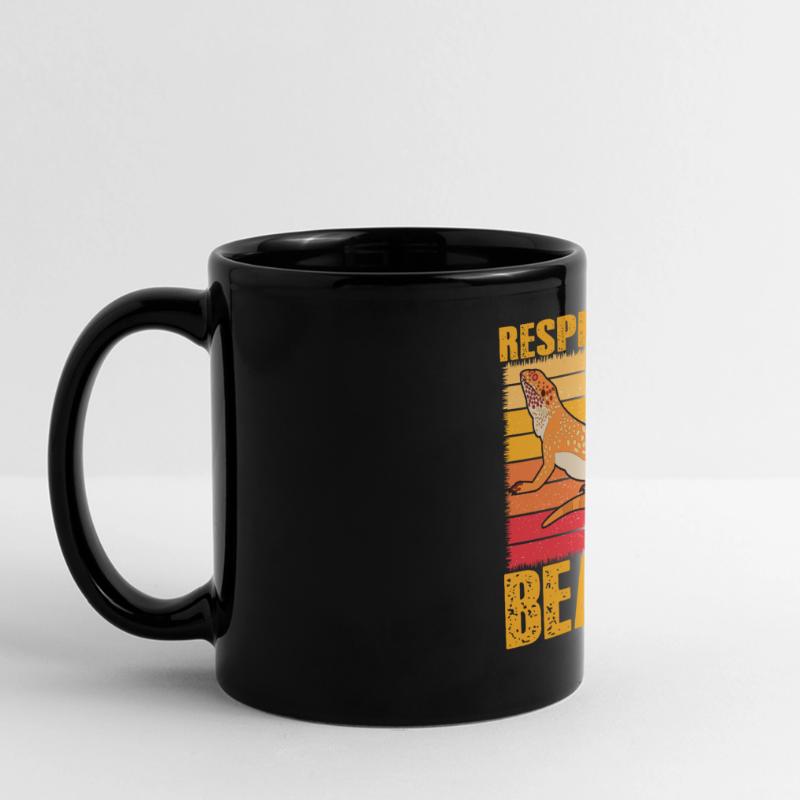 Reptilien Spruch Geschenk Eidechse Bartagame Panorama-Tasse farbig