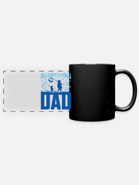 Bogenfischer Bogenfischen Bogenangeln Vater Papa - Panorama-Tasse farbig - Schwarz