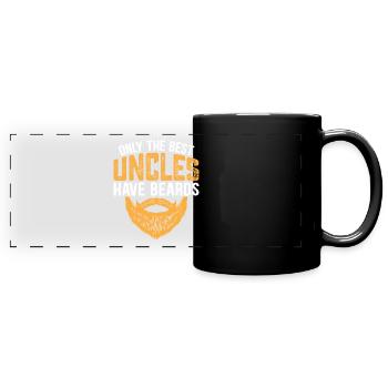 Oncle barbu barbu Beard-Bearer disant | cadeau amusant - Mug panoramique uni - noir - Devant