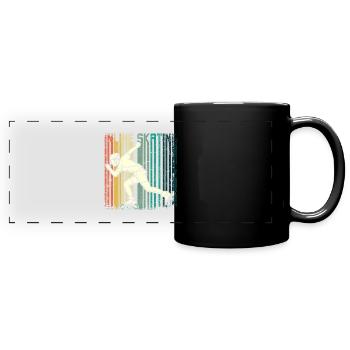 Patin à roues alignées Retro Vintage - Mug panoramique uni - noir - Devant