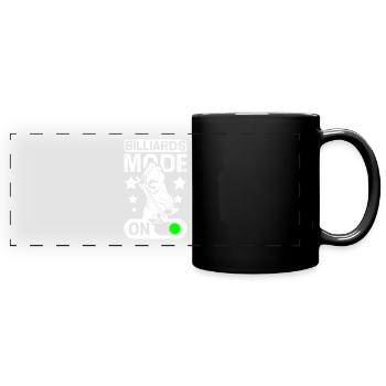 Billiards mode on - Panorama-Tasse farbig - Schwarz - Vorne
