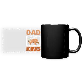 Papa le roi paresseux de la sieste - Mug panoramique uni - noir - Devant
