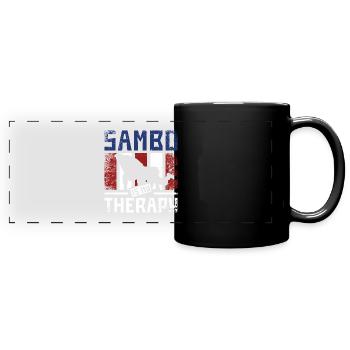 Sambo est ma thérapie - Mug panoramique uni - noir - Devant