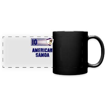 Amerikanisch-Samoa - Panorama-Tasse farbig - Schwarz - Vorne