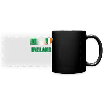 Irlande - Mug panoramique uni - noir - Devant